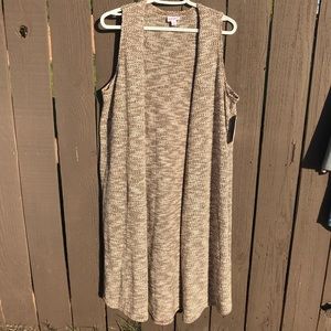 Lularoe M Joy brown and white